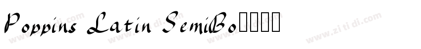 Poppins Latin SemiBo字体转换